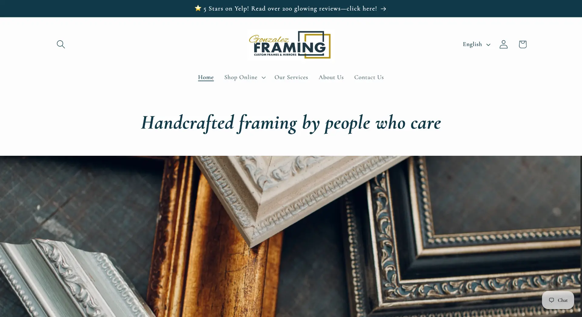 Gonzalez Framing homepage
